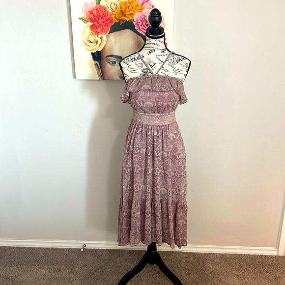 High low midi Guess Dress size 1 adjustable straps worned once - Picture 1 of 8